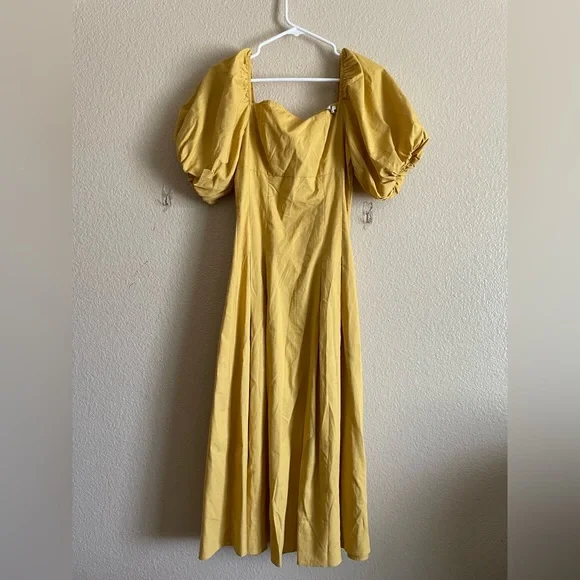 SHEIN | Dresses | Shein Maxi Dress Size Small Mustardyellow With Balloon  Hands | Poshmark